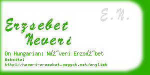 erzsebet neveri business card